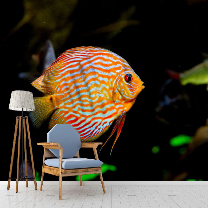 Tropical Creatures Seabed Mural Wallpaper for Living Room, Made to Measure