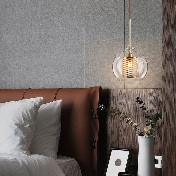 1-Licht-Glas-HABE-Beleuchtungsbehandlung Minimalismus Anhänger Lichtkit für Esszimmer