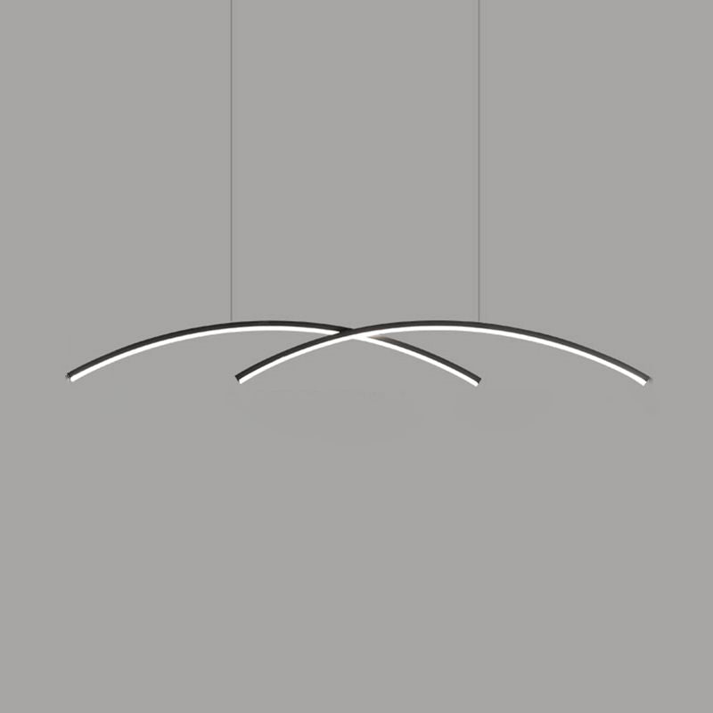 LED Kitchen Island Lighting Contemporary Golden/Black Ceiling Light for Room