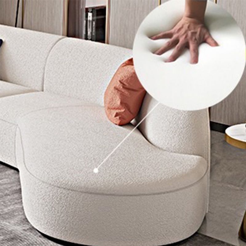 Nordic Tuxedo Arm Living Room Curved Loveseat Faux Leather/Fabric Seating