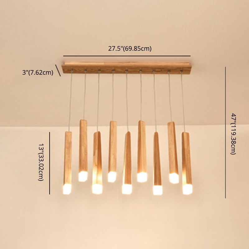 Holzstab mehrleichter Anhänger minimalistischer Acrylhängedecke für den Untersuchungsraum