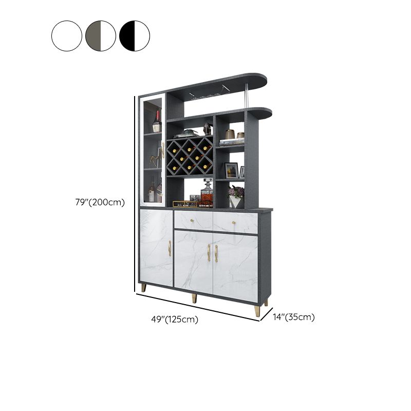 Modern 78.74" H Cabinet with Door Wooden Accent Cabinet with Drawer