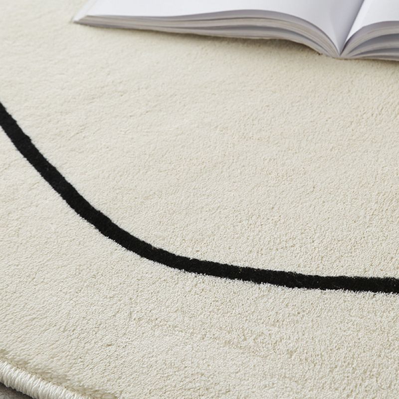Modern Geometric Soft Rug Rectangle Polyester Loom Rug for Bedroom
