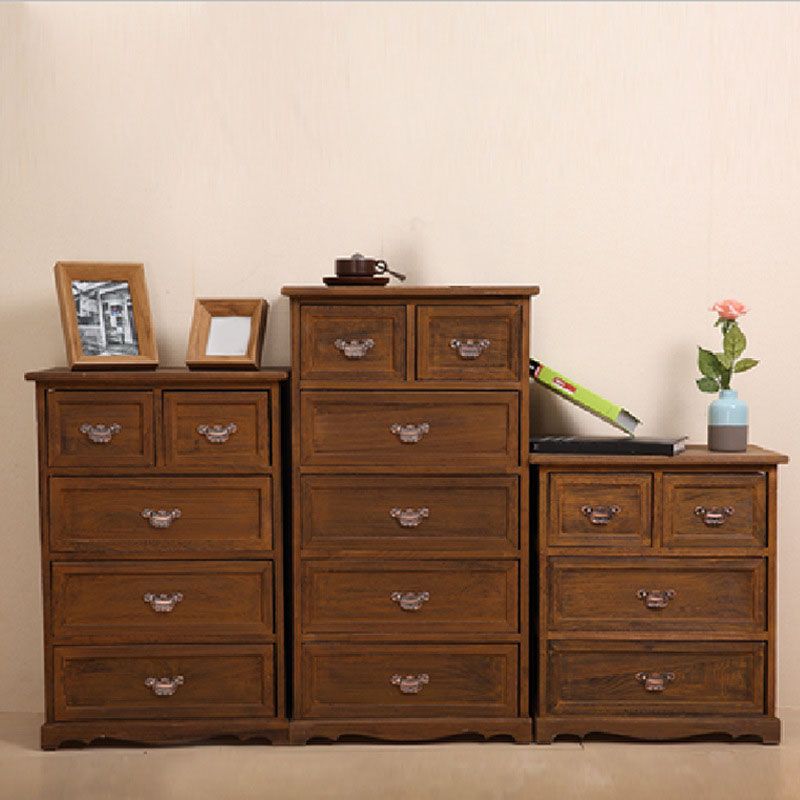 Nautical Bedroom 12" Wide Storage Chest Wooden Vertical Chest with Drawers