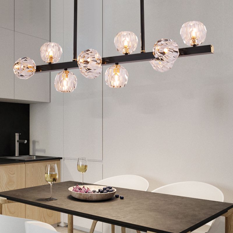 Luces colgantes de domo de estilo moderno luces colgantes de vidrio transparente