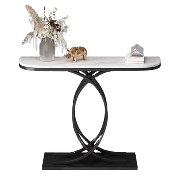 Modern Console Accent Table Antique Finish Sofa Console Table with Shelf