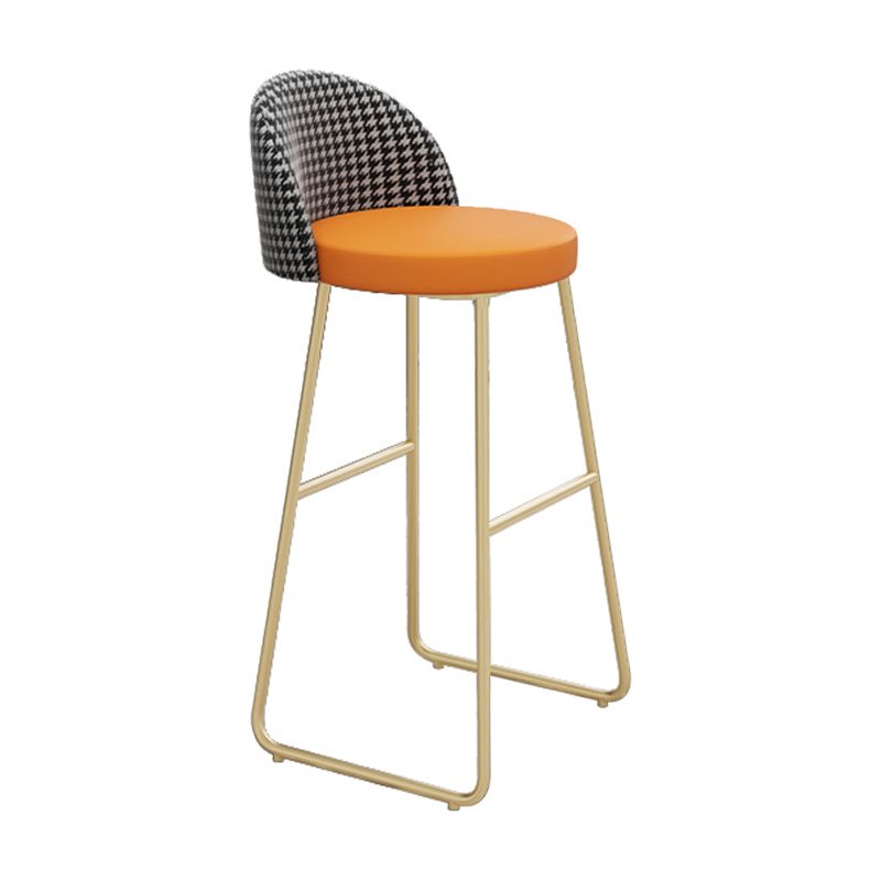 Glam Counter Bar Stool Low Back Counter Height Stools for Restaurant