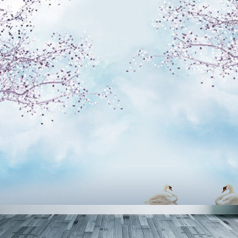 Non-Woven Decorative Wall Mural Modern Cartoon Animals Wall Covering for Living Room