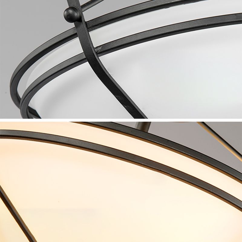 Plafonnier simple moderne semi-encastré pour salon