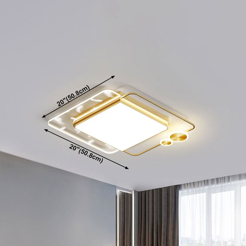 Plafonniers encastrés Simplicity avec plafonnier LED à motif de plumes