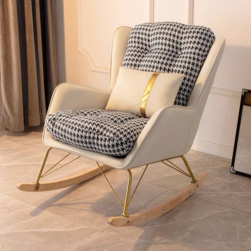 Modern Style Single Rocker Chair Waterproof Home Chair for Living Room