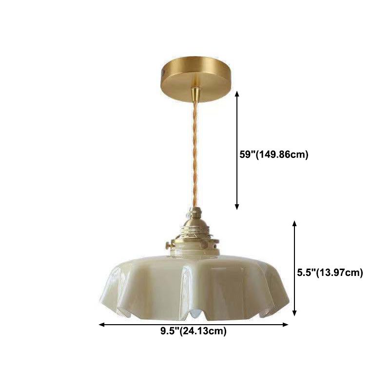 Ciondolo a sospensione in vetro vintage a sospensione a 1 luci a 1 ciondolo per sala da pranzo