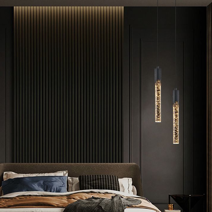 Röhrchen -Anhänger Beleuchtungsrichtung zeitgenössischer Kristall -LED -Schlafzimmer Hanges Anhänger Licht