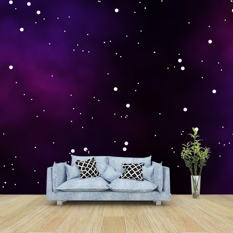 Universe Mural Wallpaper Contemporary Mildew Resistant for Living Room Decor