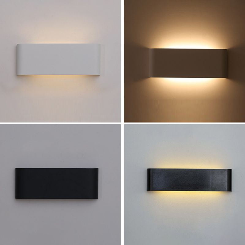 Modern Minimalist in stile minimalista rettangolo montato a parete lampada montata su un illuminazione montata in alluminio per camera da letto
