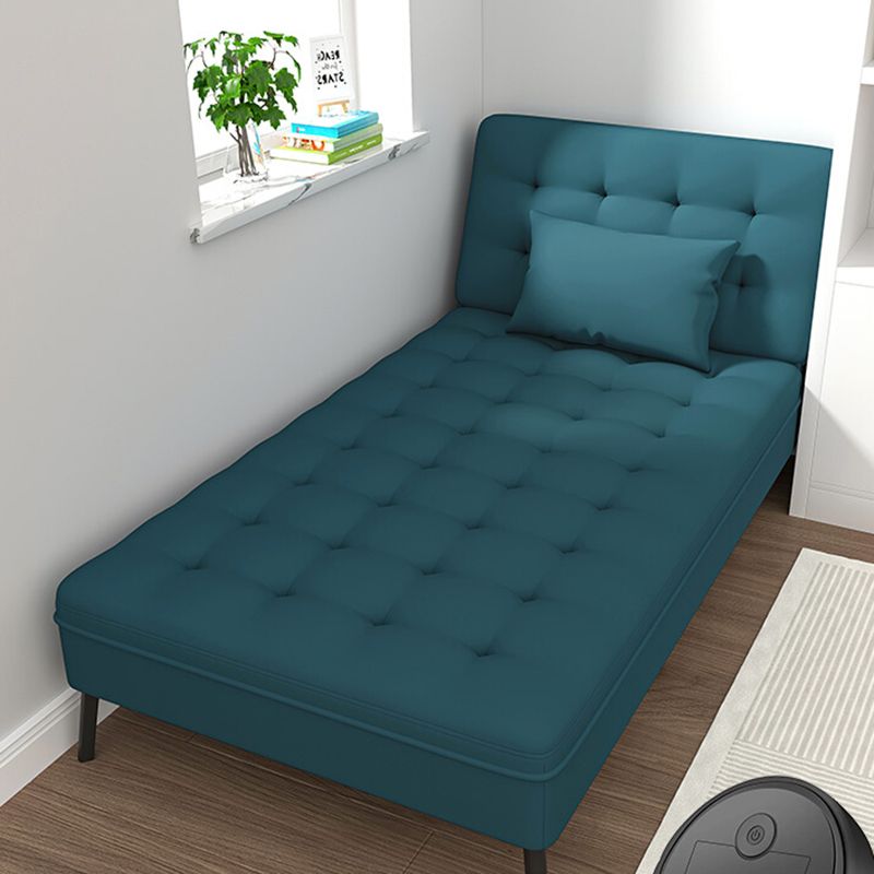Modern Adjustable Standard Yoga Chaise with Accent Pillows Faux Leather Lounge Chair
