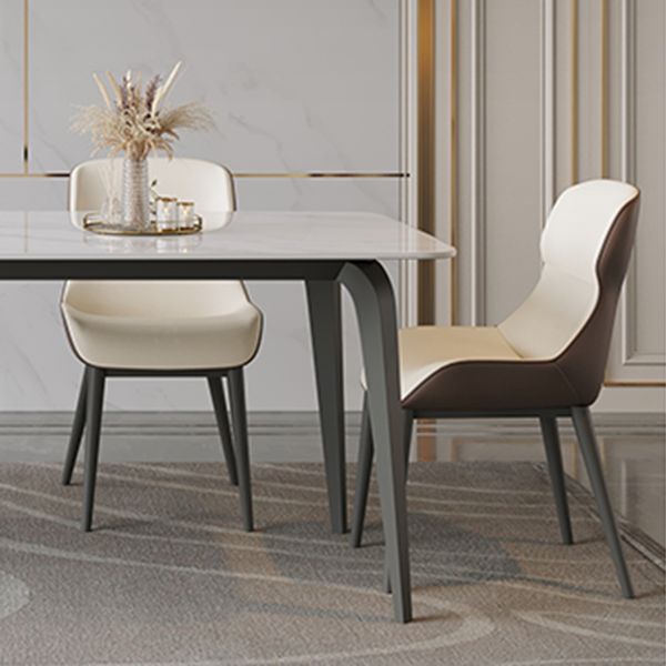 Modern 1/2/5/9 Pieces Rectangle Dining Set with Sintered Stone Table Dinette Set