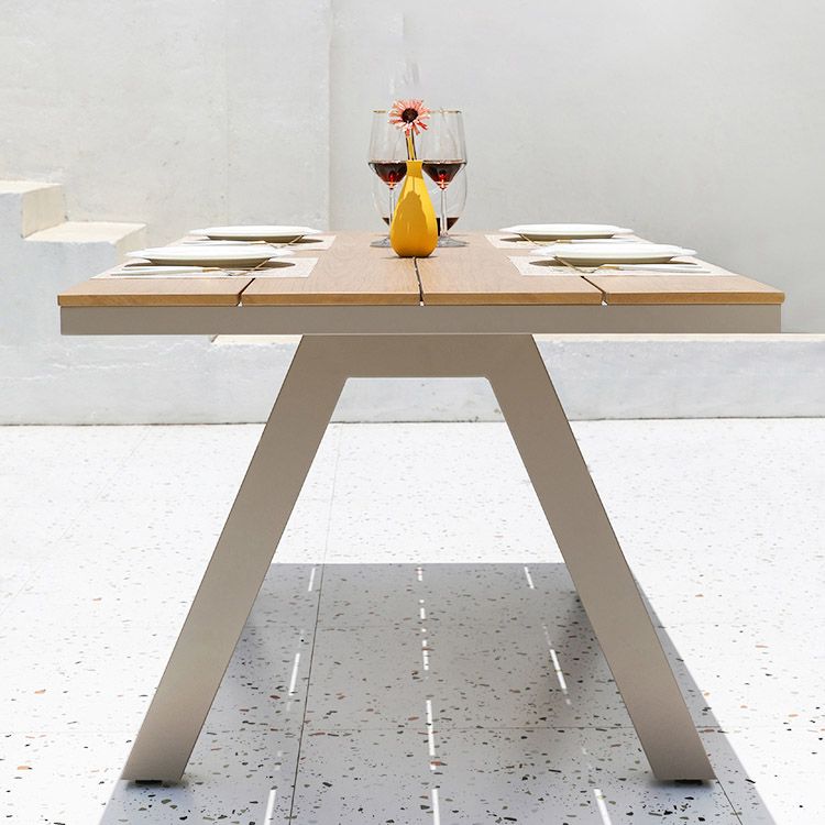 Boho Patio Dining Table Set 1/3/5/7/9 Pcs Aluminum Frame Dining Table and Chairs