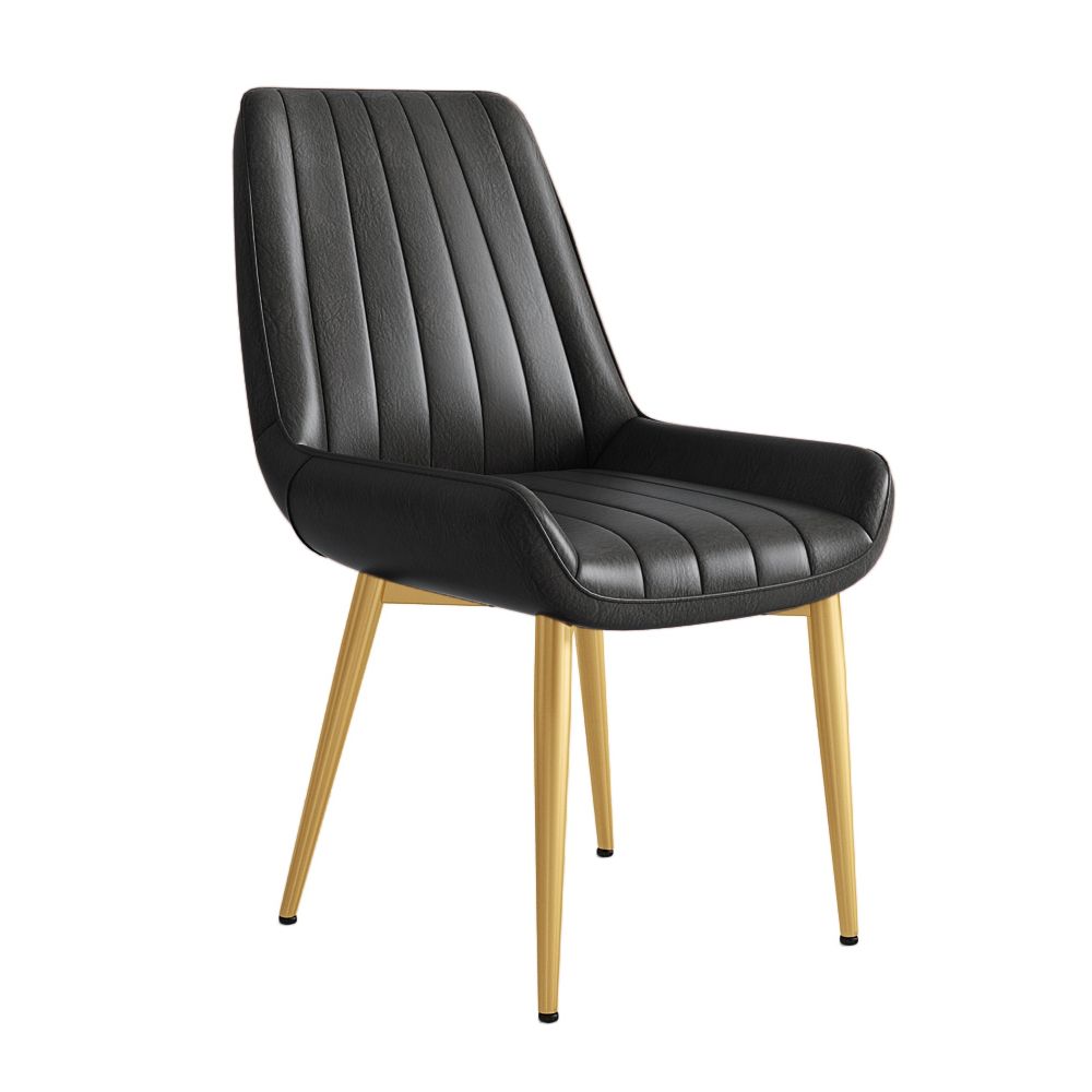 Contemporary Style Marble Table with White Table and 4 Gold Legs Base for Home Use