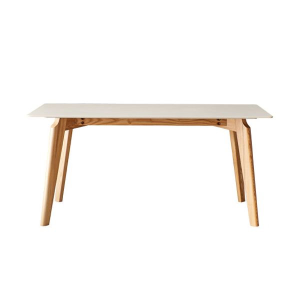 Modern Sintered Stone Top Dining Set Rectangle 1/4/5 Pieces Wooden Dining Room Table Set