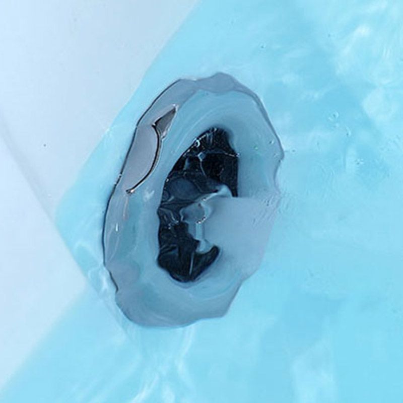 White Acrylic Rectangular Bathtub Contemporary Drop-in Tub with Internal Drain