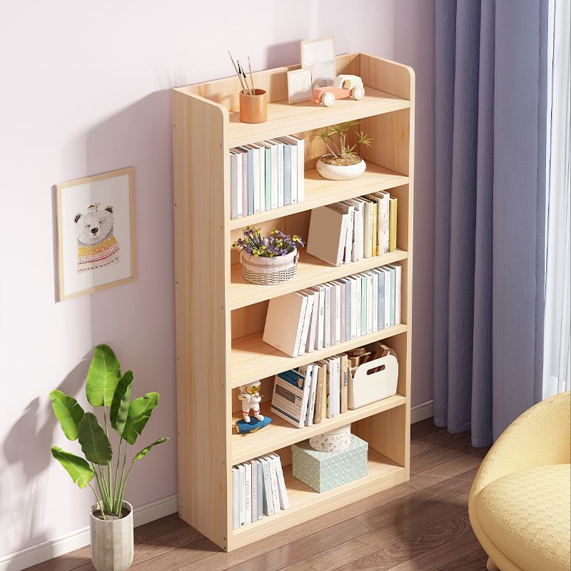 Scandinavian Standard Kids Bookcase Wood Book Stand Closed Back Double-Sided