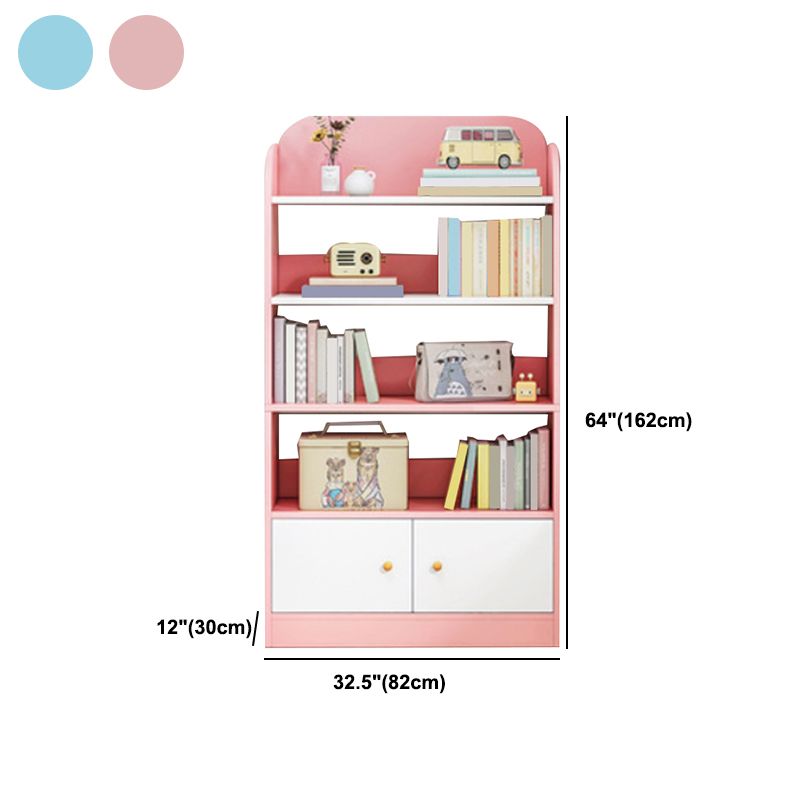 Modern Rectangle Bookcase Wooden Closed Back Bookshelf with Shelves