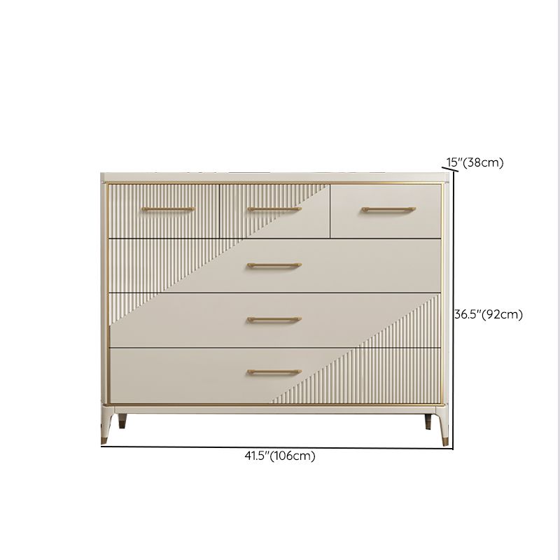 Wooden Storage Chest Dresser Contemporary Glam Dresser with Drawers