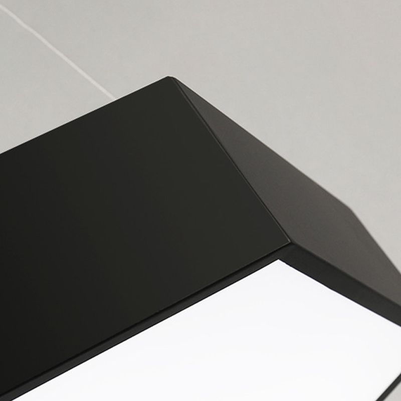 Plafonnier LED de forme hexagonale en fer moderne, 1 lumière, montage encastré pour bureau