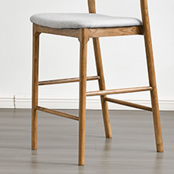 Industrial Style Counter Chair Solid Wood Footrest Counter Stool for Restaurant