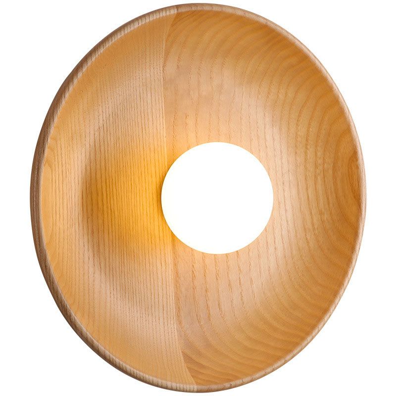 Modern Simplicity Wall Sconce Wooden 1-Light Wall Light for Interior Spaces