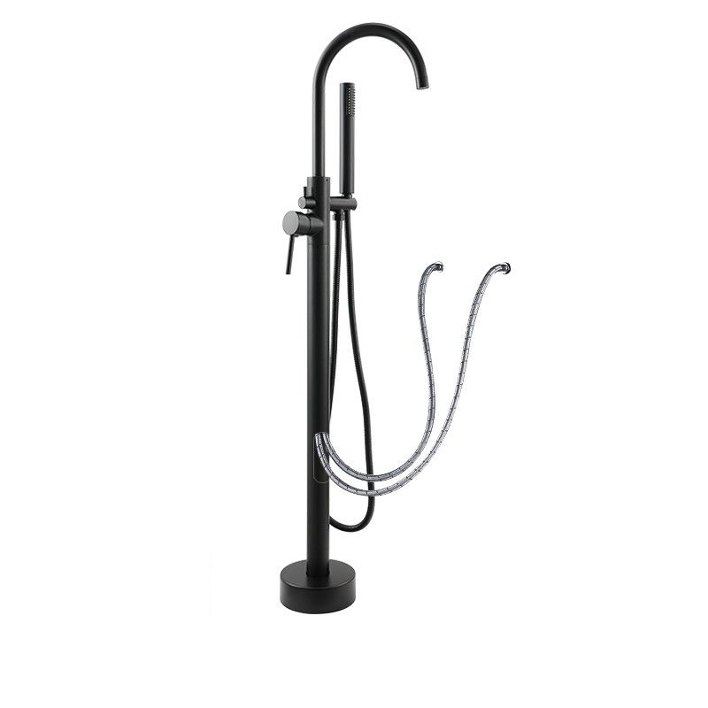 Modern Style Freestanding Tub Filler Copper Floor Mount Freestanding Tub Filler