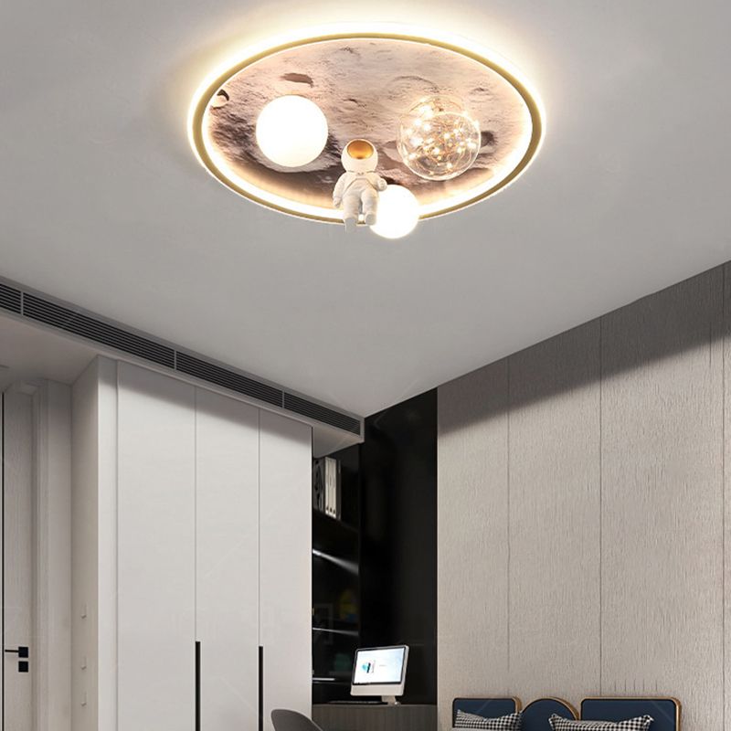 LED Acrylic Shaded Ceiling Light Children Flush Mount Lighting for Foyer
