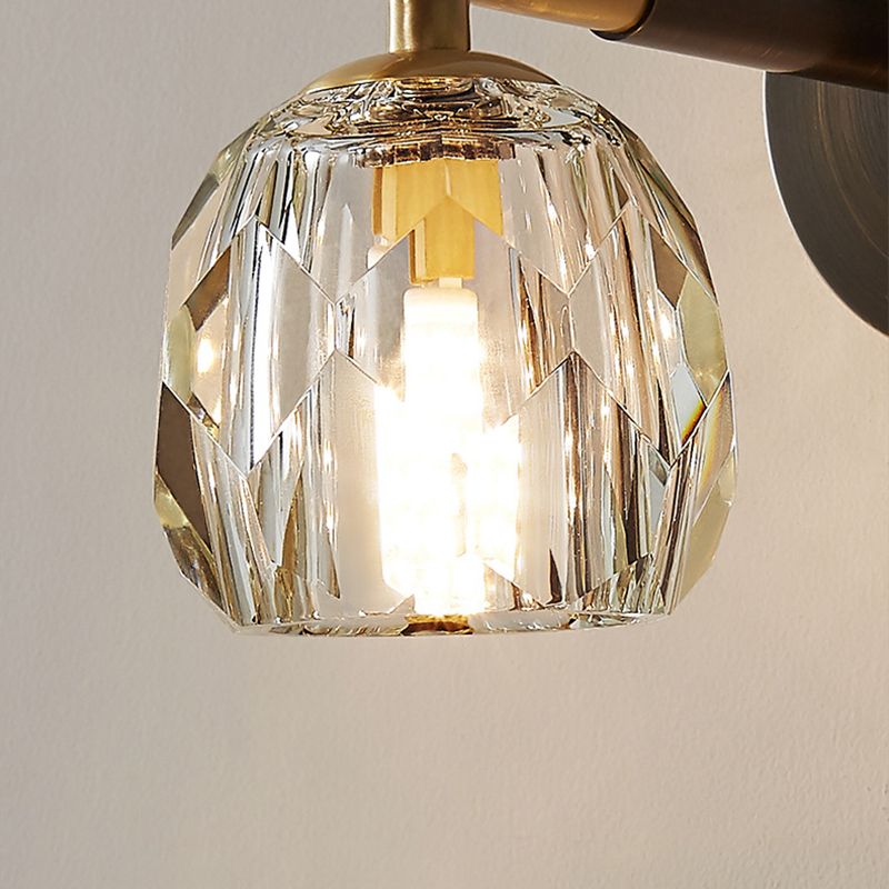 Modern Style Wall Light Ball Shade in Gold Sconces for Bedroom