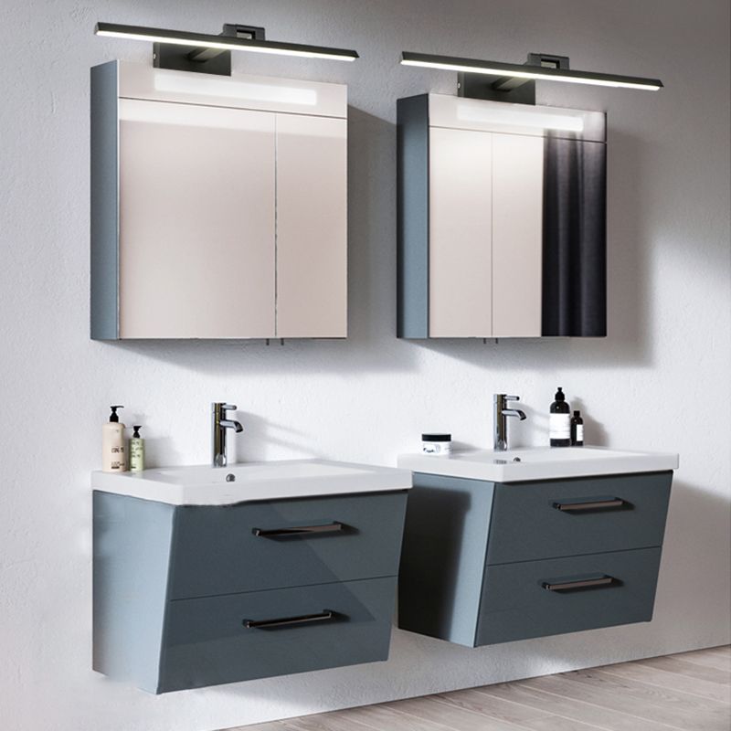 LED Vanity Light Fixture Modernist Mirror Front Lighting with Silicone Shade