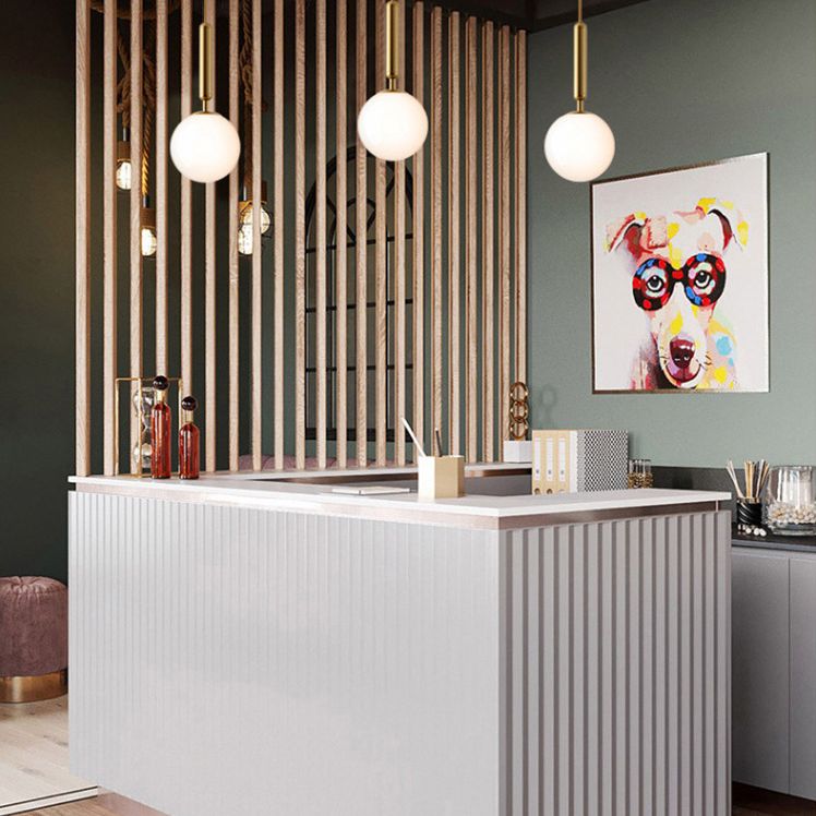 Spherical Pendant Lighting Fixture Simplicity Style Glass Hanging Light for Bedroom