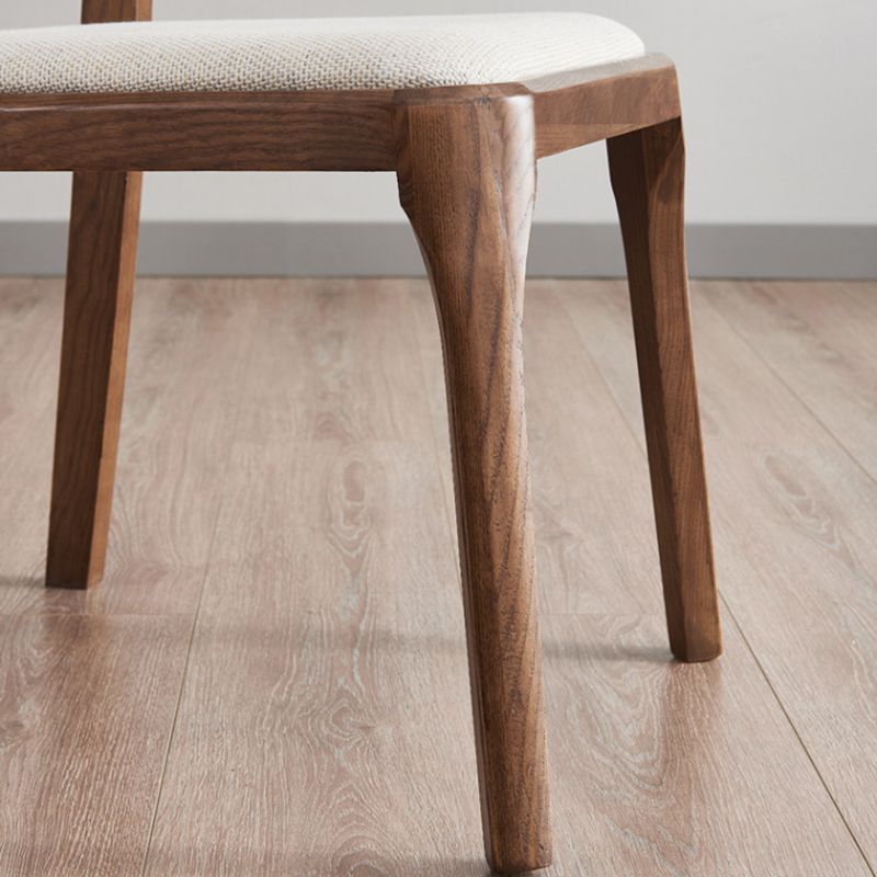 Armless Dining Chairs Modern Ash Wood Side Chairs for Dining Room