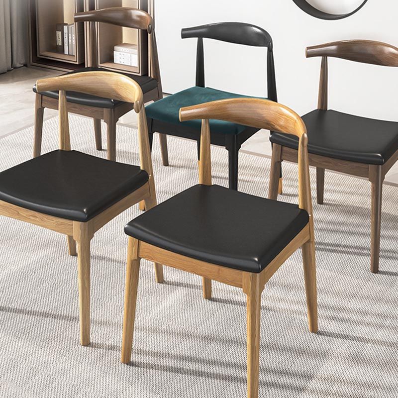 Pine Wood Dining Chair Industrial Open Back Dining Side Chair