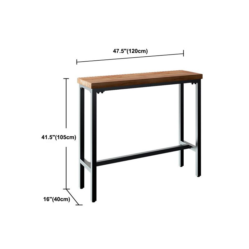 Industrial Rectangle Solid Wood Bar Table Set 1/3/4/5/9 Pieces Counter Table with Stools