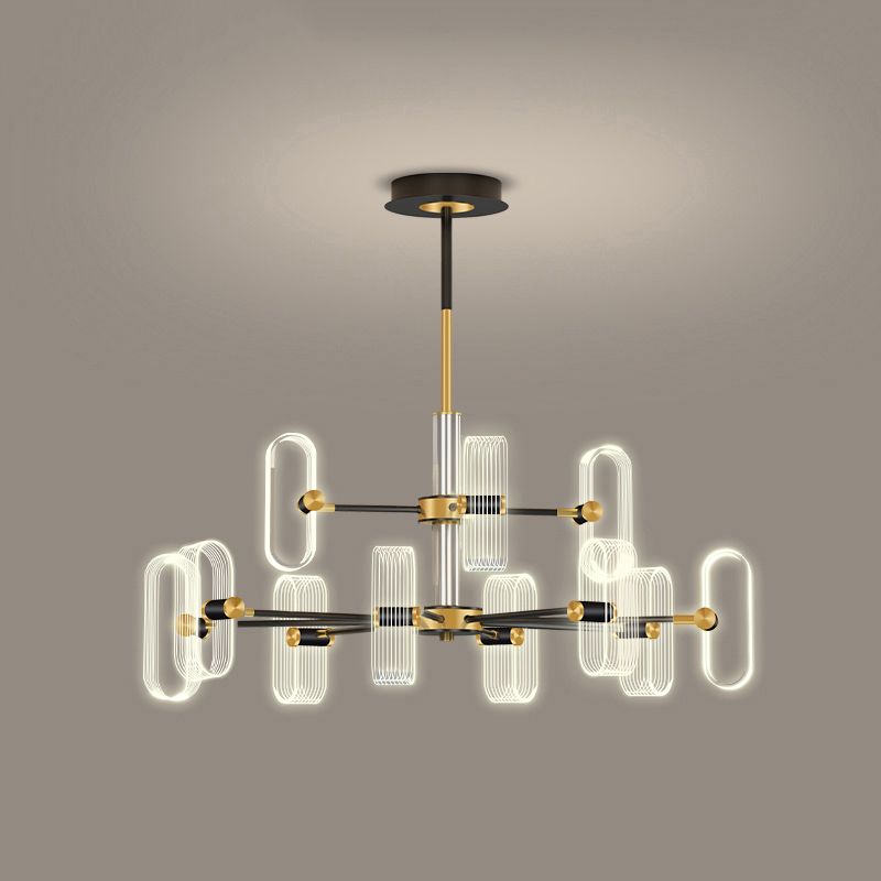 Acrylic Contemporary Pendant Lighting Fixtures Black Sputnik Hanging Lights