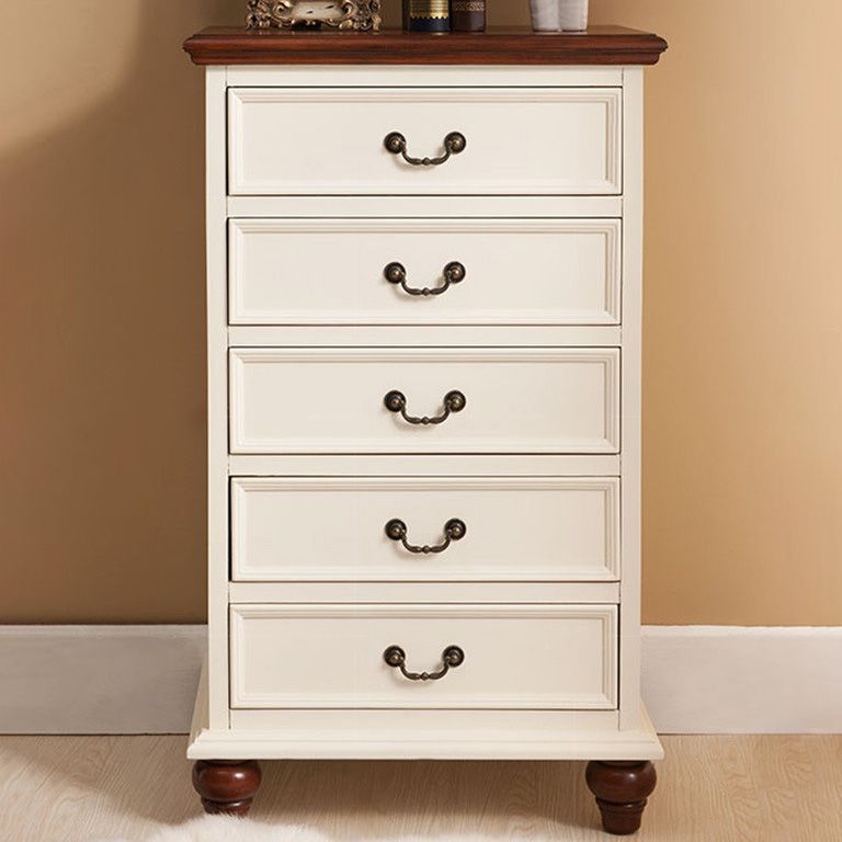 Bedroom Traditional Wooden Storage Chest Vertical Chest with Drawers