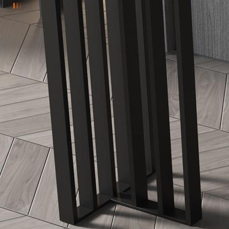 Modern Sintered Stone 1/2/4 Pieces Bar Table Set Rectangle Bar Table with Metal Legs