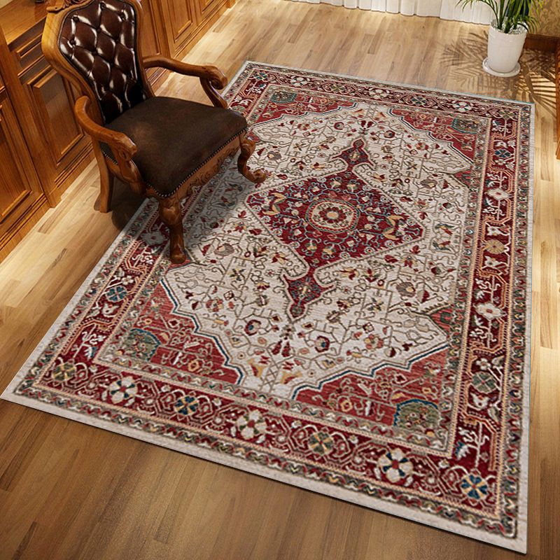 Tappeto di stampa damask marocchina multicolore in polipropilene tappeto resistente alle macchie resistenti a tappeto anti-slip per arredamento per la casa