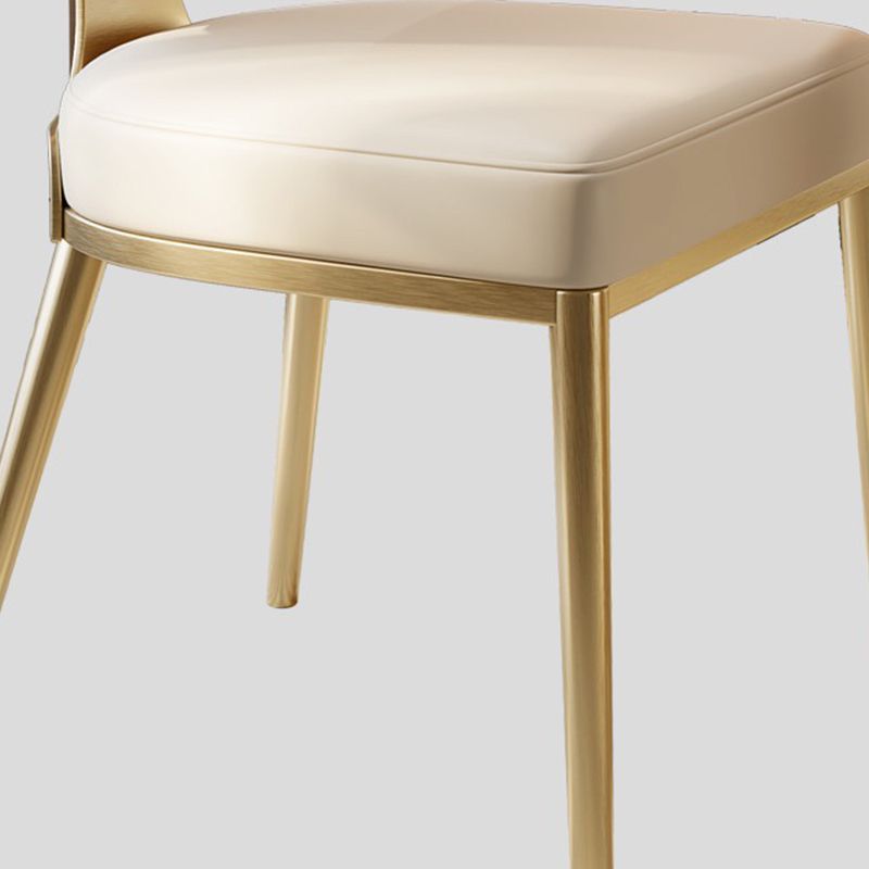 Stainless Steel Legs Dining Chairs Armless Open Back Side Chair