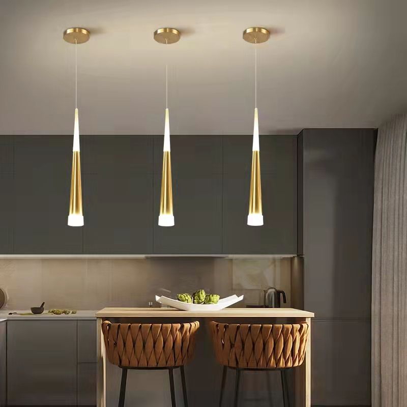 Éclairage pendentif contemporain LED suspendue avec une teinte acrylique pour la salle à manger