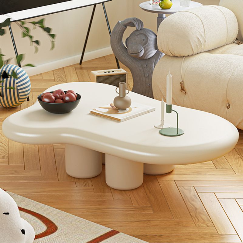 Scandinavian Wooden Coffee Table Free form 3 Legs Coffee Cocktail Table