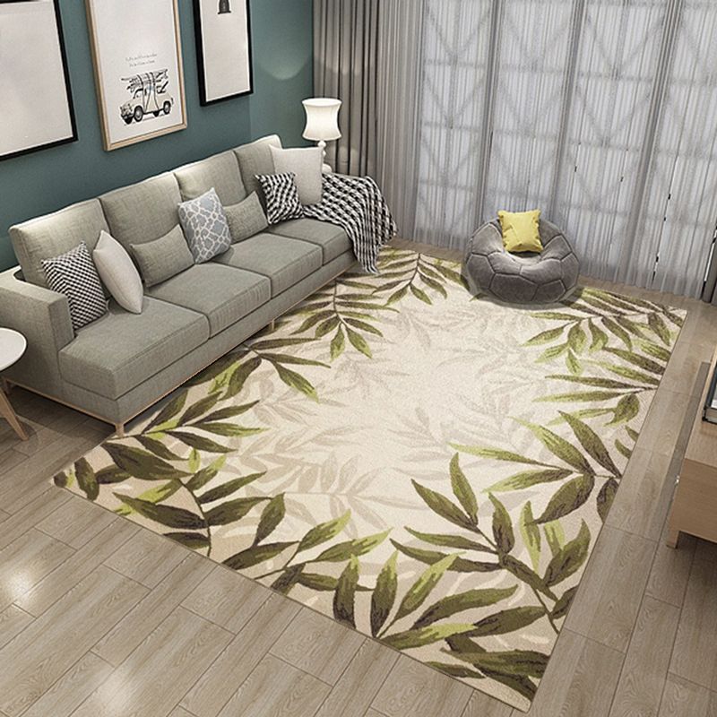 Scandinavisch huisdecoratietapijt Multi gekleurd plantenpatroon Binnentapijt Polyster Gemakkelijk te onderhouden Diervriendelijk wasbaar tapijt