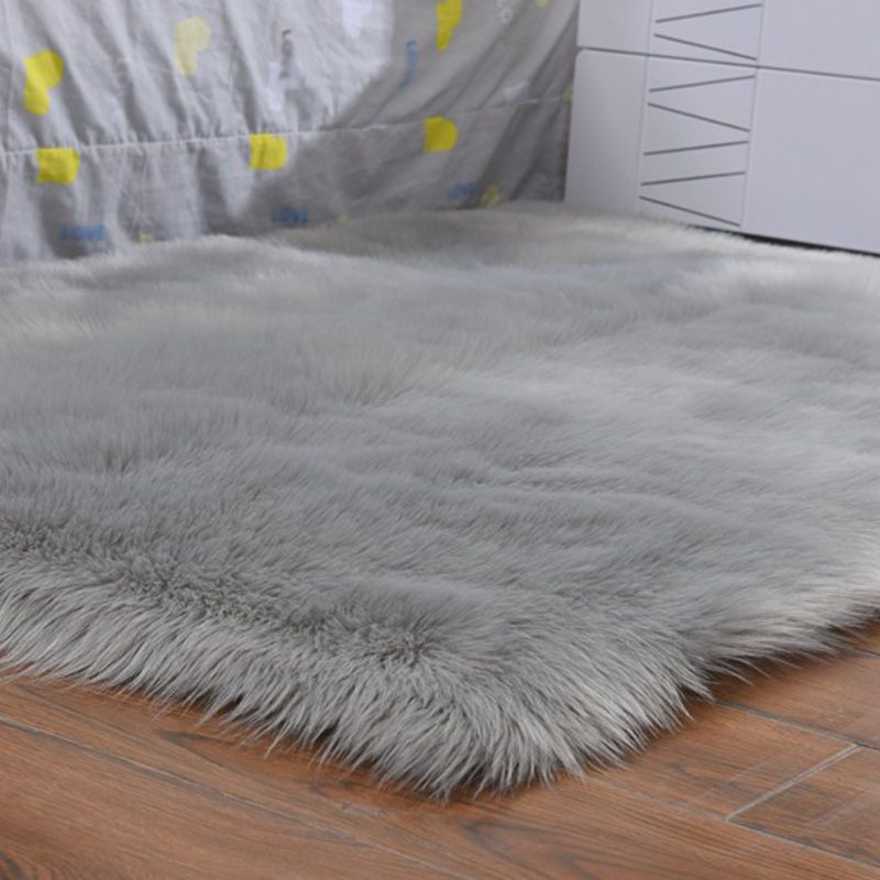 Tappeto a più colorato alla moda in finto lana in finto moquette in lavatrice in lavatrice per animali domestici tappeto non slip per camera da letto per camera da letto