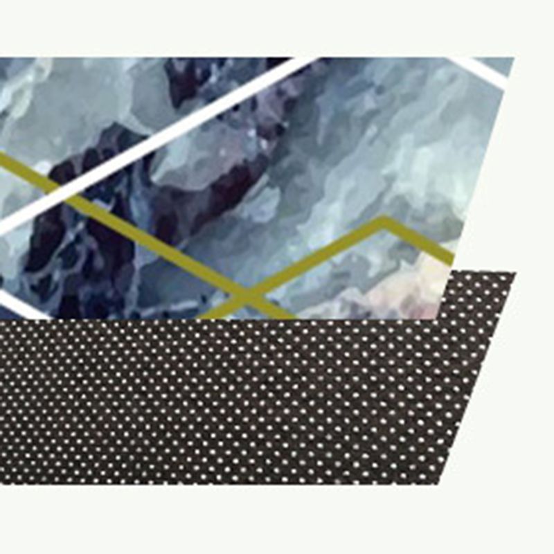 Contemporary Geometric Print Rug Polyester Area Carpet Non-Slip Backing Indoor Rug for Living Room