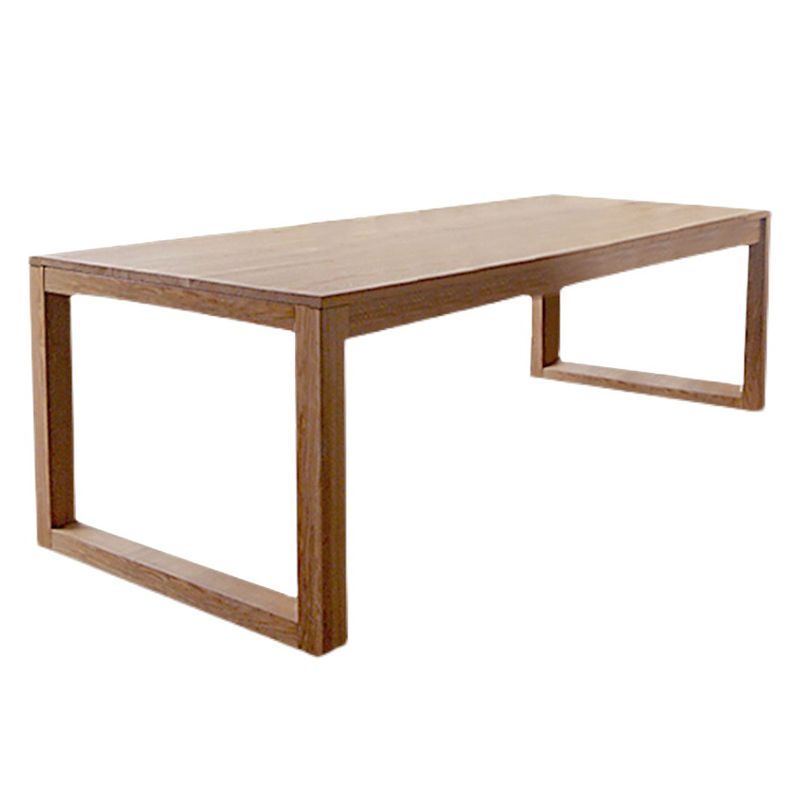Modern Natural Pine Rectangular Top Dining Table with 4 Legs